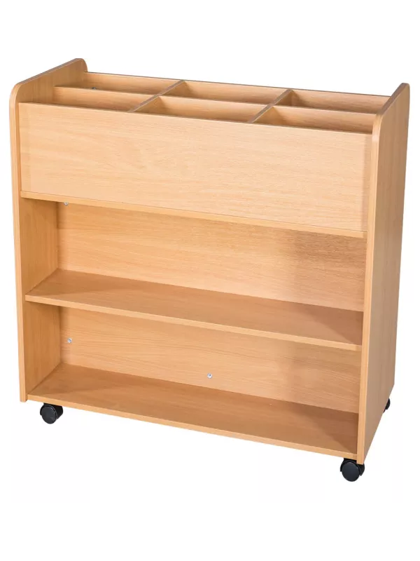 Willowbrook Mobile Kinder Book Trolley - 900mm High 900mm Wide