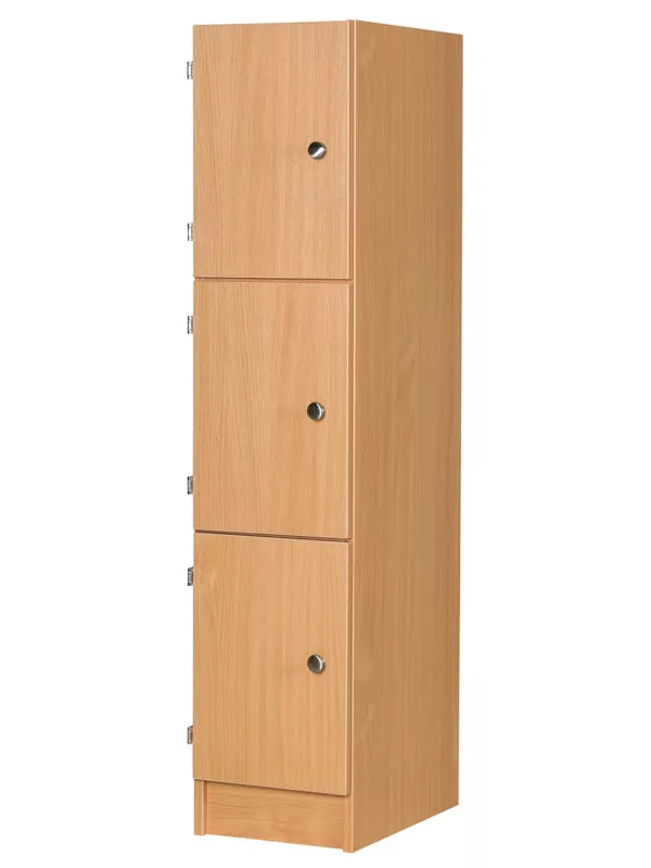 Willowbrook Premium Primary School 3 Door Wooden Locker - 450mm Deep