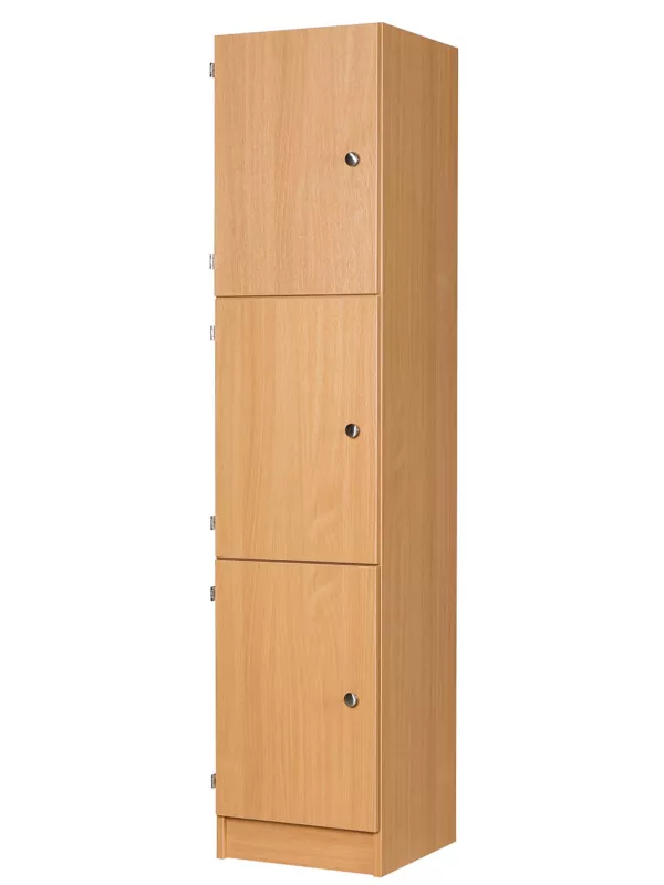 Willowbrook Premium Secondary School 3 Door Wooden Locker - 400mm Deep