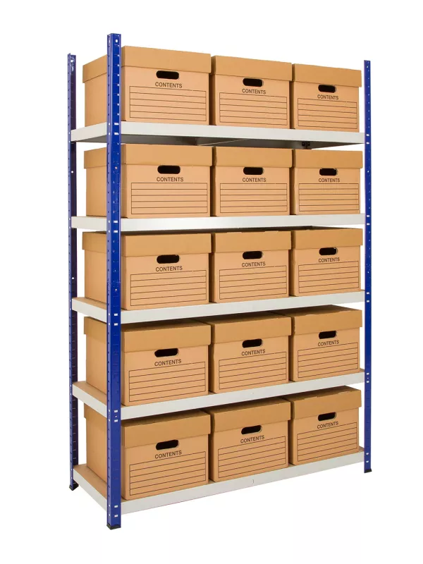 Anco Clicka Budget Shelving 265kg with Archive Boxes