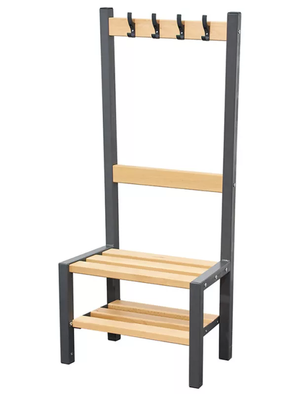Willowbrook Premium Single Sided Cloakroom Coat Bench with Shoe Rack