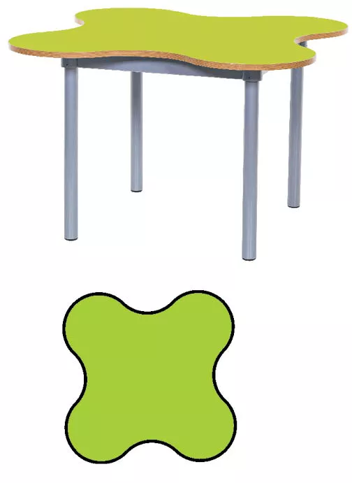 Willowbrook KubbyClass 4 Leaf Petal Classroom Table