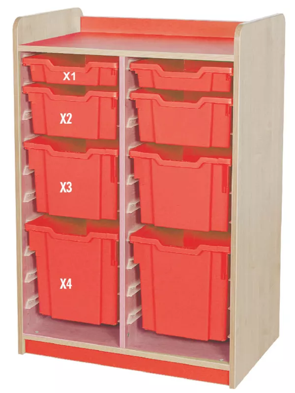 Willowbrook KubbyClass Double Bay Combination Tray Storage Units