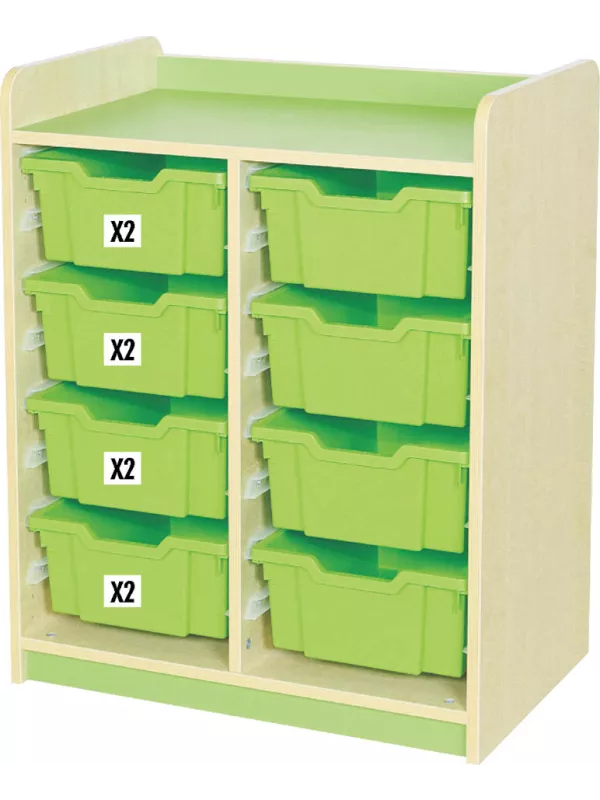 Willowbrook KubbyClass Double Bay Combination Tray Storage Units