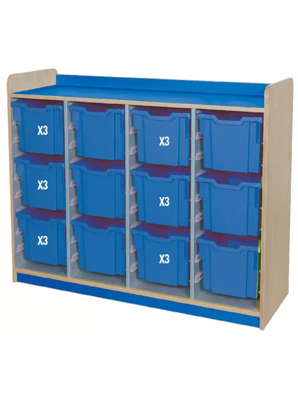 Willowbrook KubbyClass Quad Bay Combination Tray Storage Units