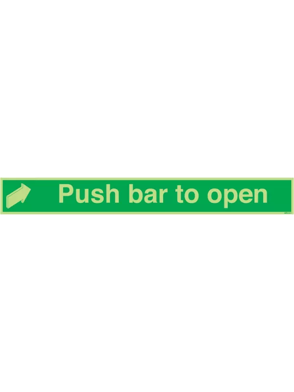 GPC Push Bar to Open Photoluminescent Sign - Pack of 10