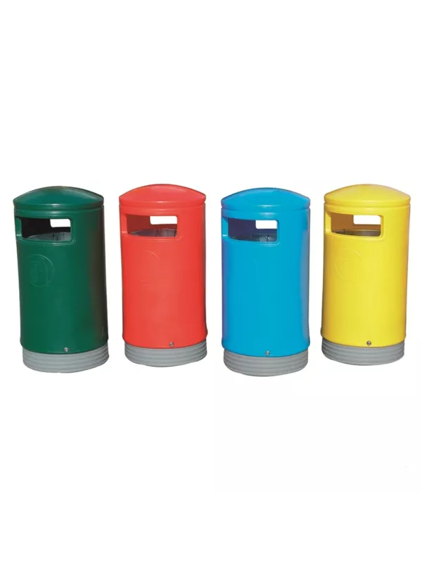 GPC Coloured Outdoor Hooded Top Litter Bins