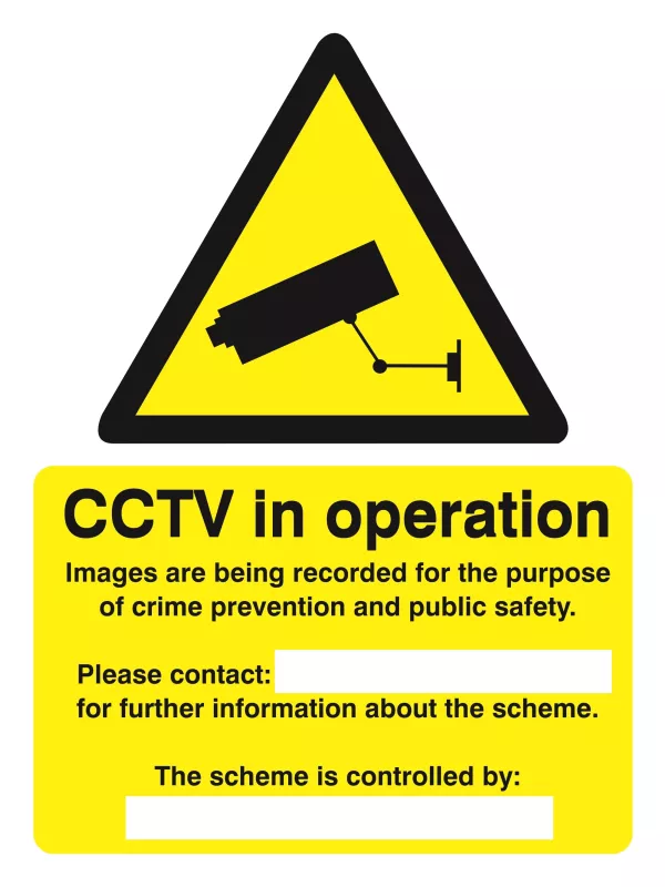 GPC CCTV in Operation Sign - Pack of 10
