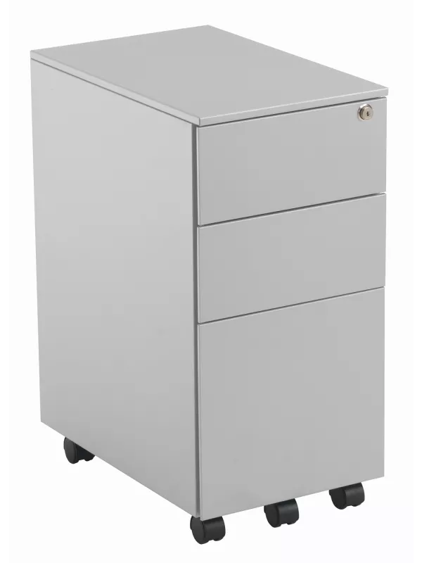 Steel Pedestal Slimline 3 Drawer