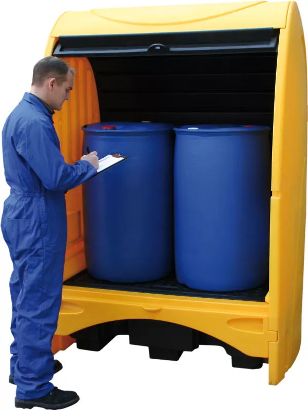 Fentex Covered 2 x 200L Drum Storage Unit