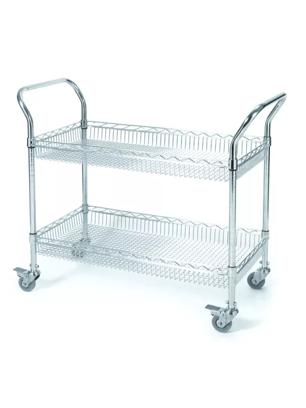 Shelfspan Chrome Wire Basket Trolley
