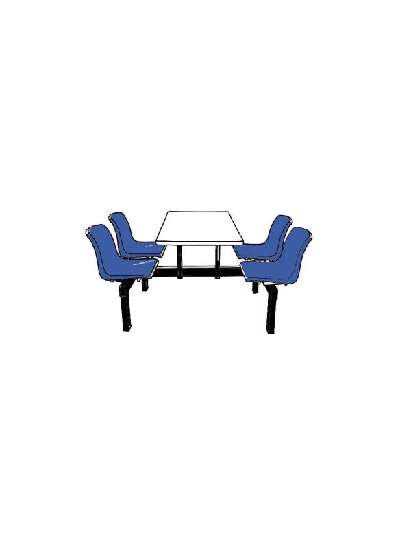 GPC 4 Seater Canteen Table - Access 2 Way