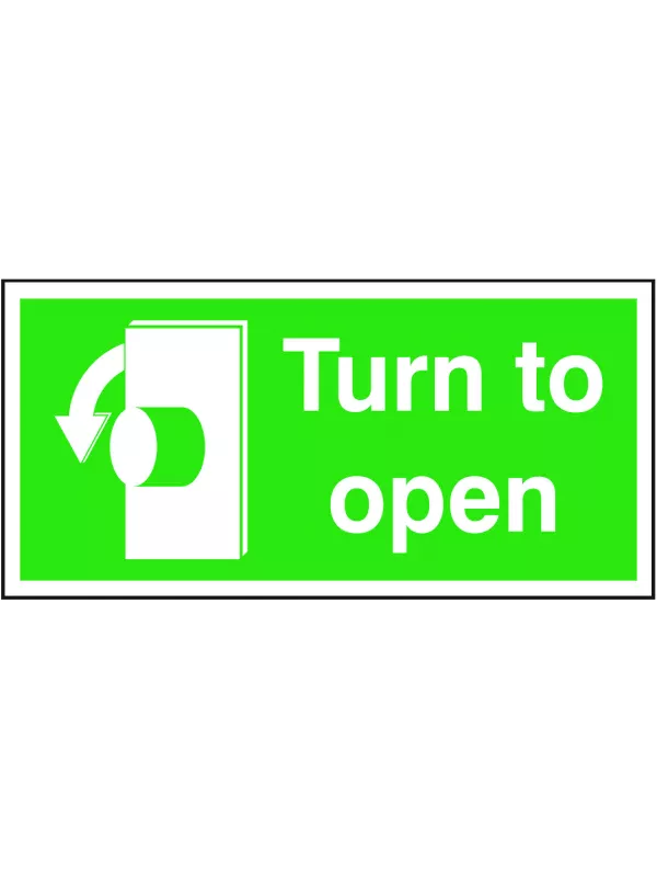 GPC Turn to Open (Left) Sign - Pack of 10