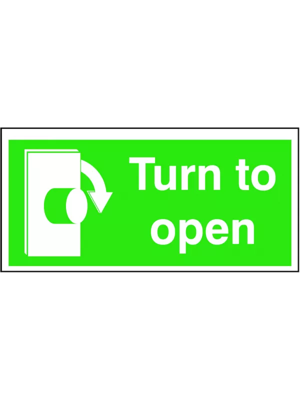 GPC Turn to Open (Right) Sign - Pack of 10