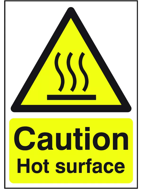 GPC Caution Hot Surface Sign - Pack of 10