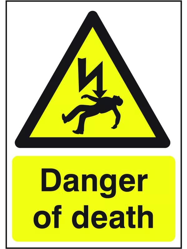GPC Danger of Death Sign - Pack of 10