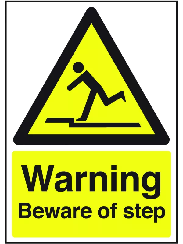 GPC Warning Beware of Step Sign - Pack of 10