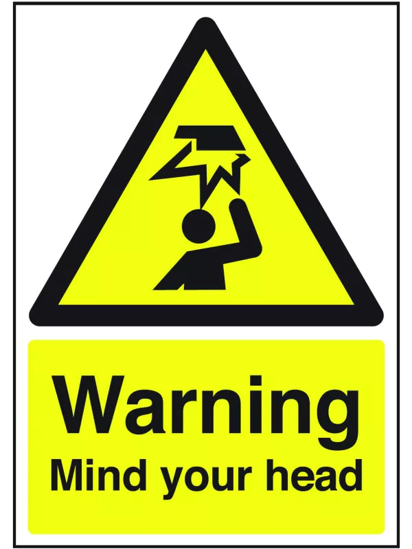 GPC Warning Mind Your Head Sign - Pack of 10