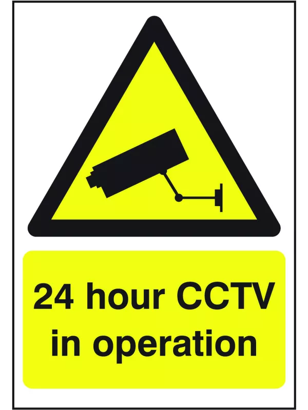 GPC 24 Hour CCTV in Operation Sign - Pack of 10