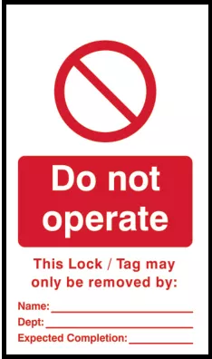 Centurion Lockout Tags Pack of 10