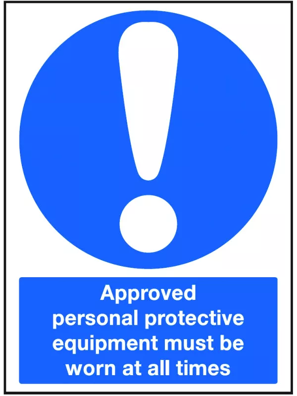 GPC Approved Personal Protective Equipment Must Be Worn Sign - Pack of 10