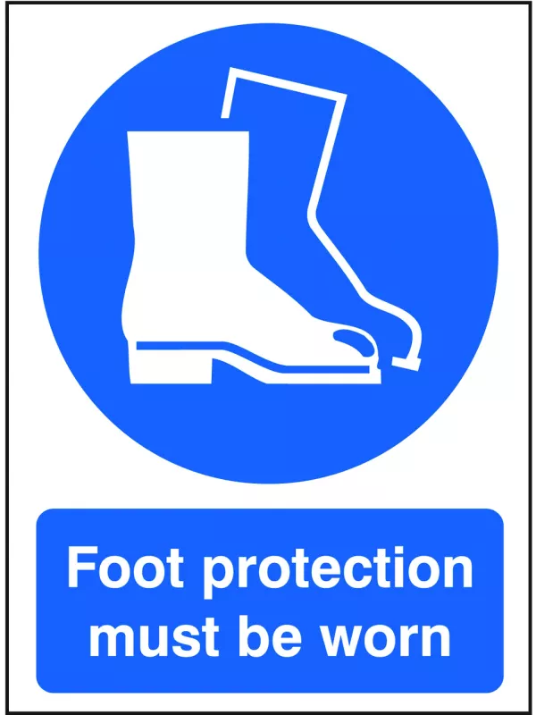 GPC Foot Protection Must Be Worn Sign - Pack of 10