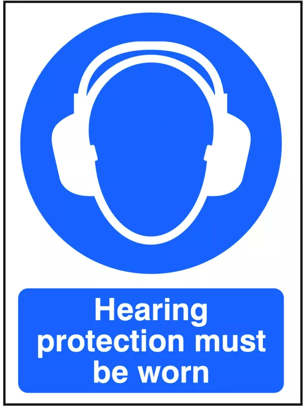 GPC Hearing Protection Must be Worn Sign - Pack of 10