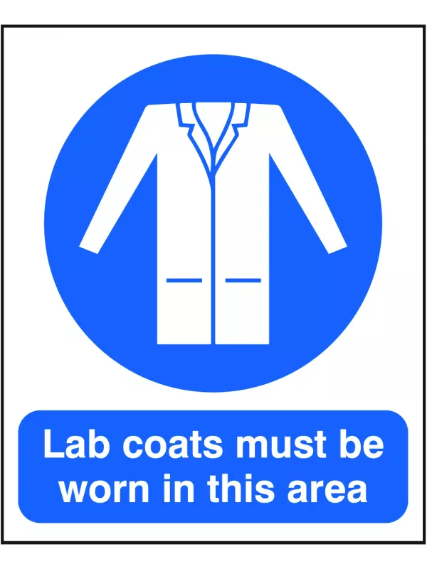 GPC Lab Coats Must be Worn in this Area Sign - Pack of 10