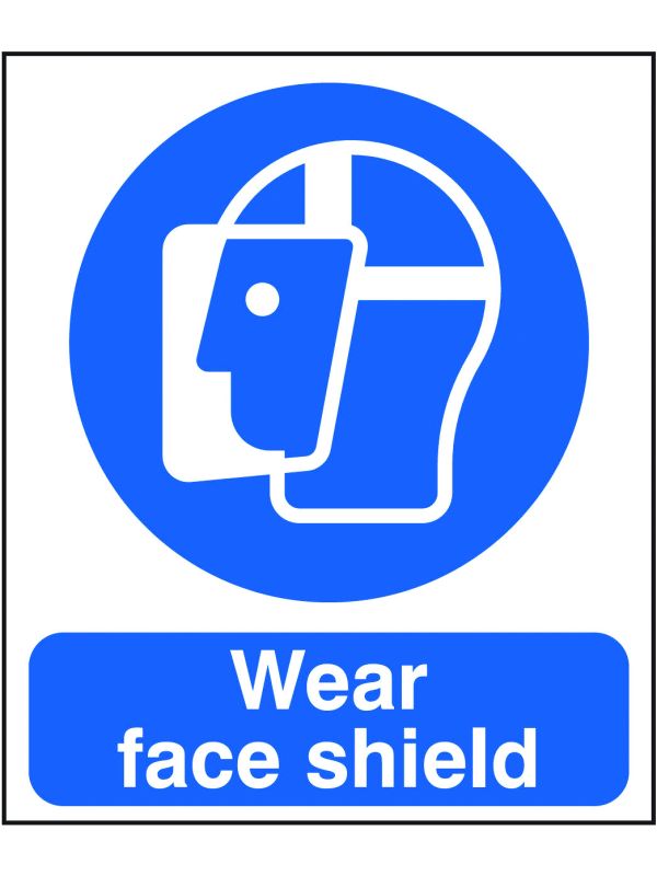 Wear Face Shield Sign - Pack of 10