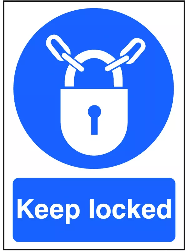 GPC Keep Locked Sign - Pack of 10