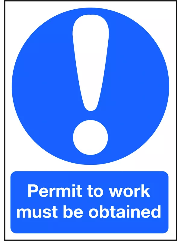 GPC Permit to Work Must Be Obtained Sign - Pack of 10