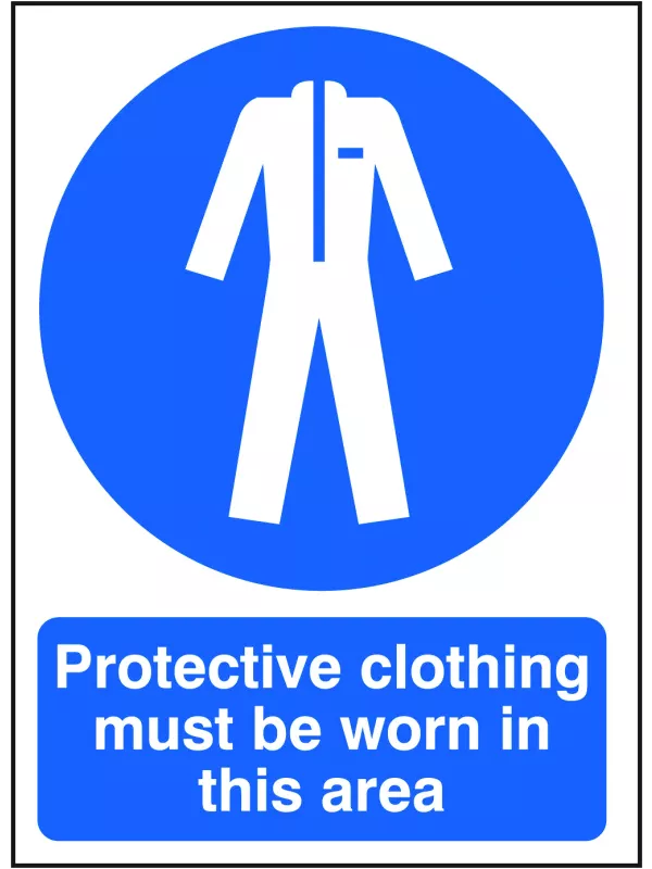 GPC Protective Clothing Must be Worn in this Area Sign - Pack of 10