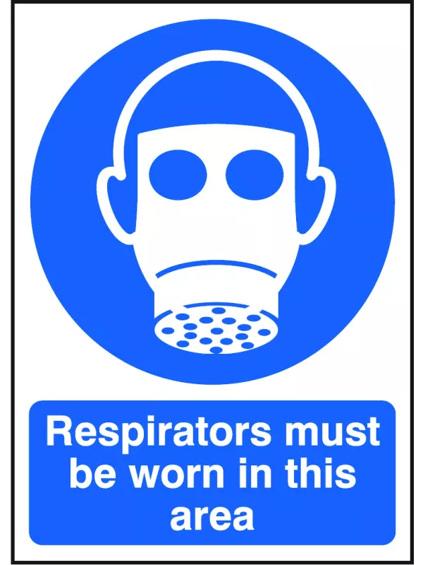 GPC Respirators Must Be Worn in this Area Sign - Pack of 10