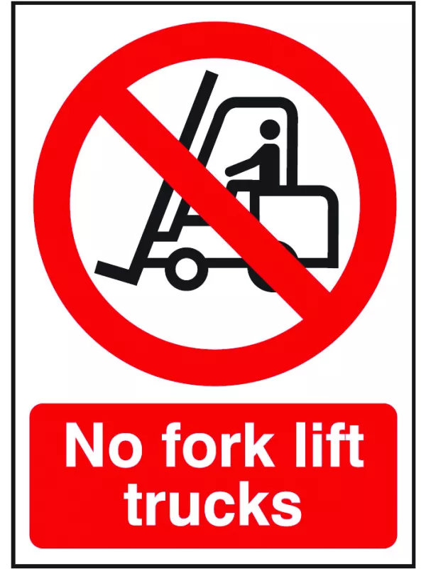 GPC No Fork Lift Trucks Sign - Pack of 10