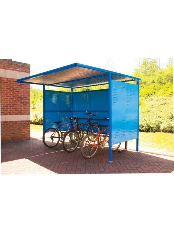 Sheltered Cycle Racks QMP Bike Rack Shelter – Traditional Bicycle Shelter with Powder-Coated ...
