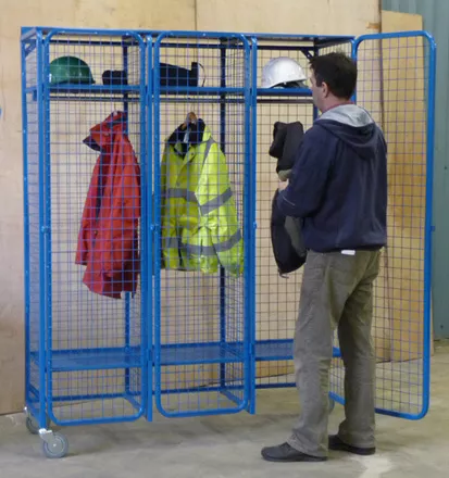 GPC Heavy Duty Mesh Storage Mobile Unit with Padlockable Doors