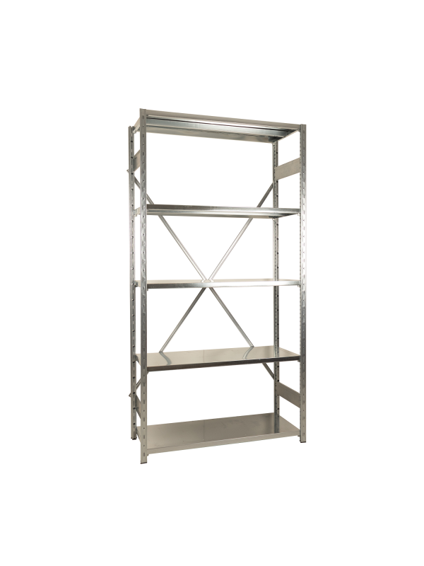 Robust and Spacious Boltless Galvanised Shelving Premier Storage