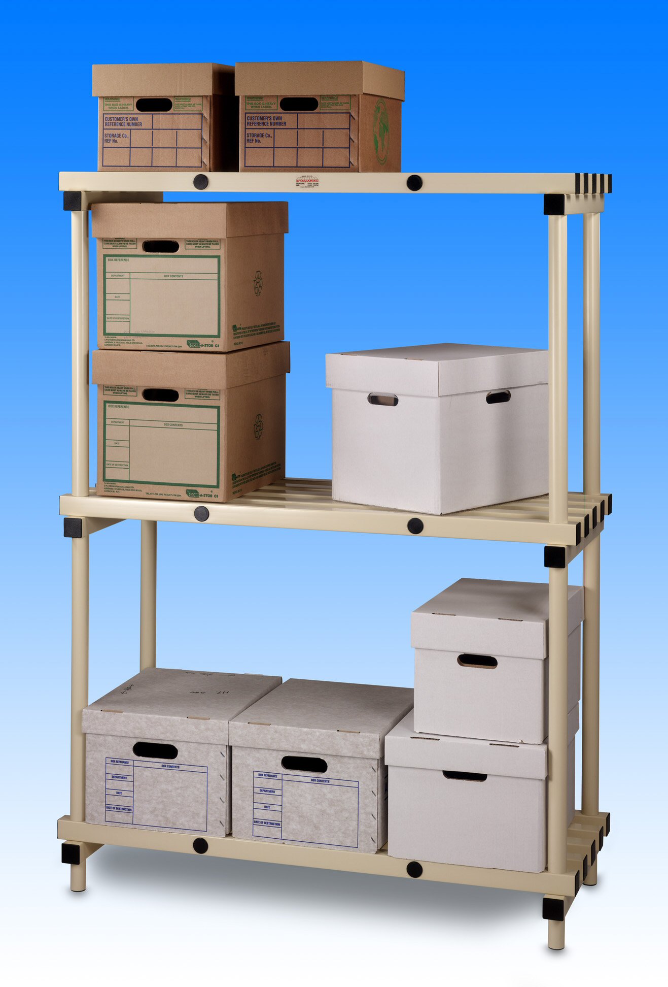 Plastic Shelving 2000mm Long Double Bay (P4204)