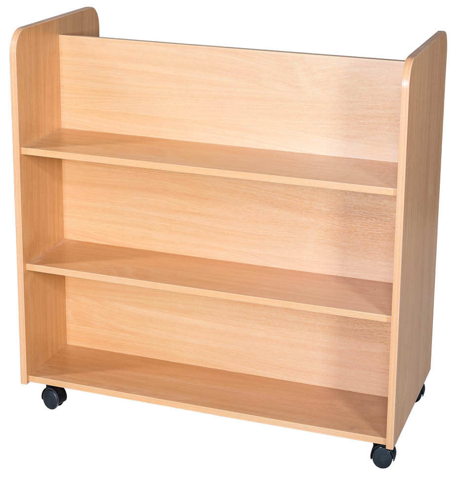 Library Double Sided Mobile Bookcase 900mm High 900mm Wide