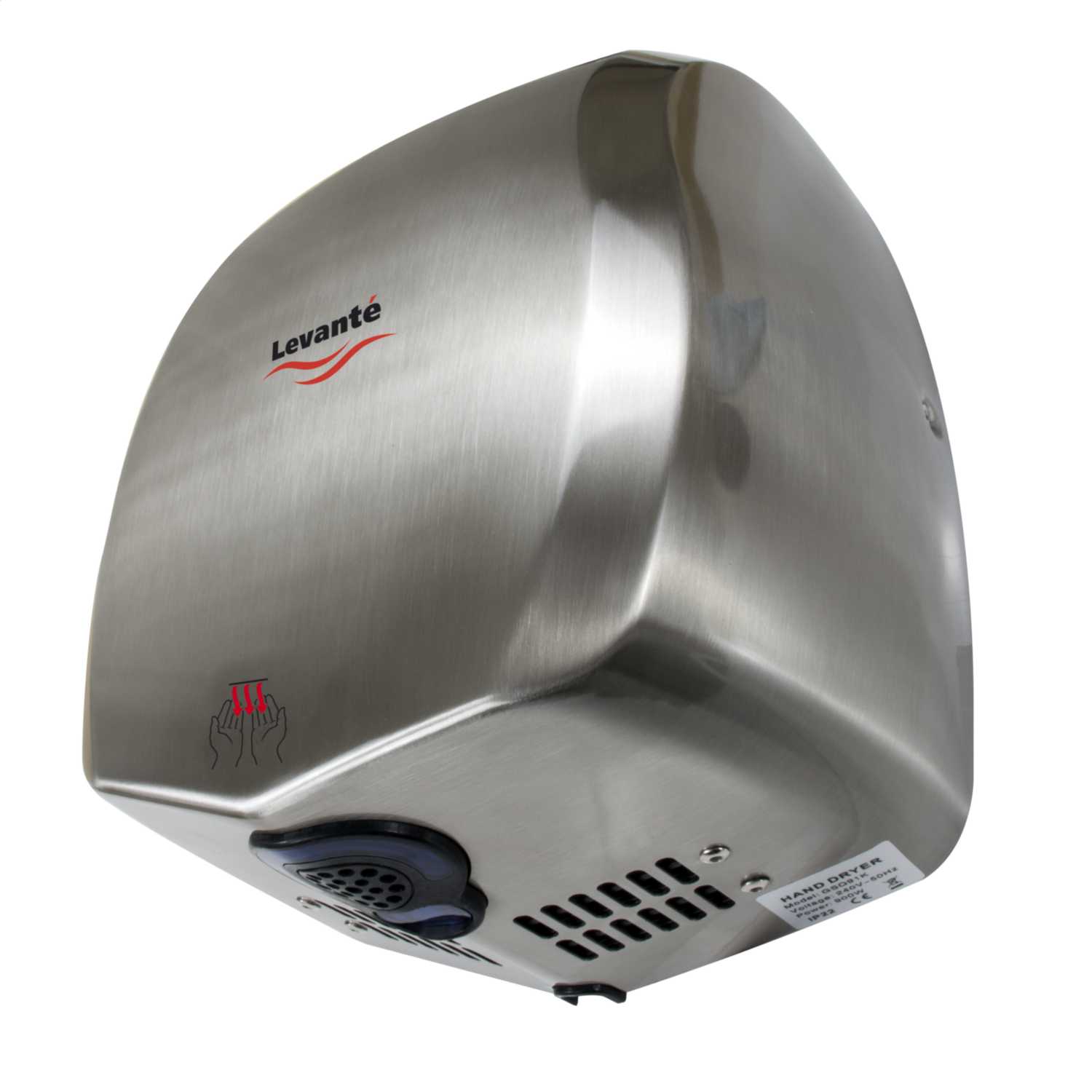 Levante 0.9kW eco friendly hand dryers Automatic Hand Dryer Stainless