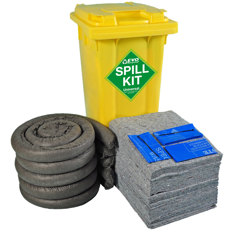 120Litre EVO Universal Spill Kit in Wheeled Bin (EVOSK120)