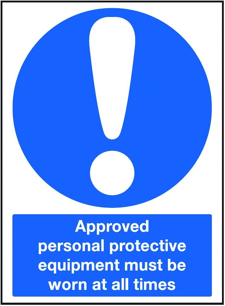 ppe must be worn beyond this point sign (MAS02)