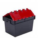 Stackable containers with Coloured Attached Lids