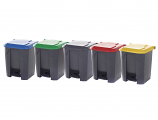 Non Contact Pedal Bin with Coloured Lids - 30 Litres