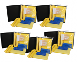 15L Chemical Spill Kit in Clip-Close Plastic Bag + Flexible Tray - Pack of 5