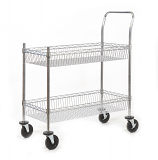 Chrome Plated Wire Tray Trolley 