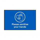 Please Sanitise Hands Floor Mats - 600 x 950 mm (Pack of 2)