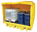 Double IBC Spill Pallet with Framed Cover 
