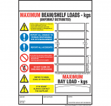 Weight Load Notices - Shelf/Pallet Racking 