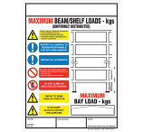 Weight Load Notices - Shelf and Pallet Racking - Big Sign 